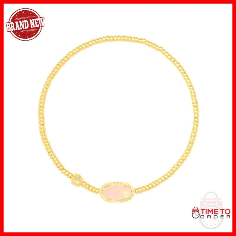 Gold Stretch Bracelet Elegant Minimal Chic Crystal Quartz Jewelry Stackable